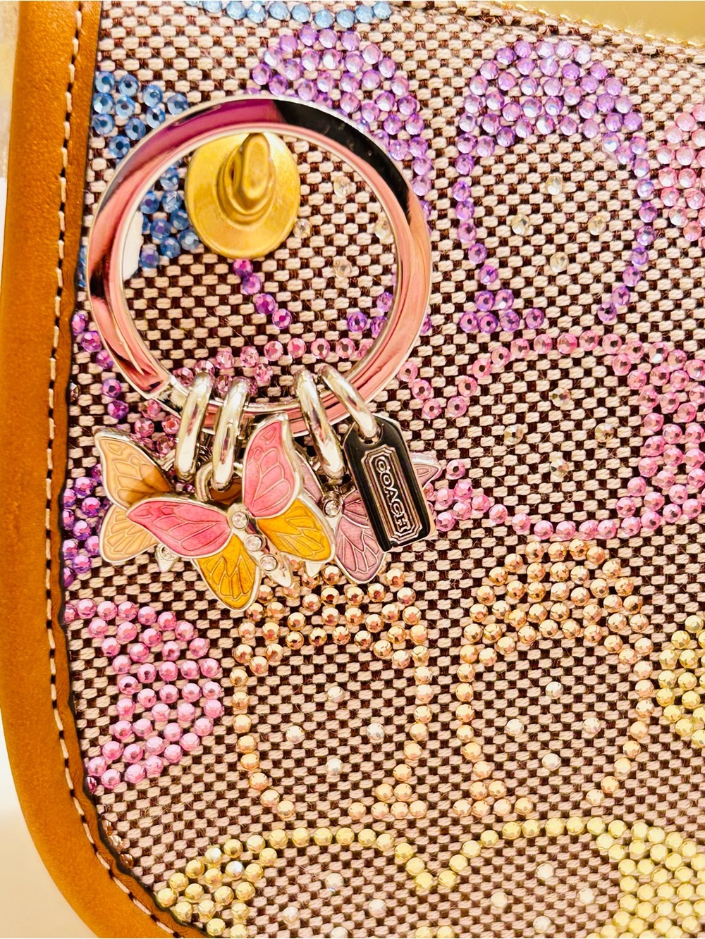 NWOT RARE Coach Y2K Butterfly Keychain/ Bag Charm - Picture 13 of 16